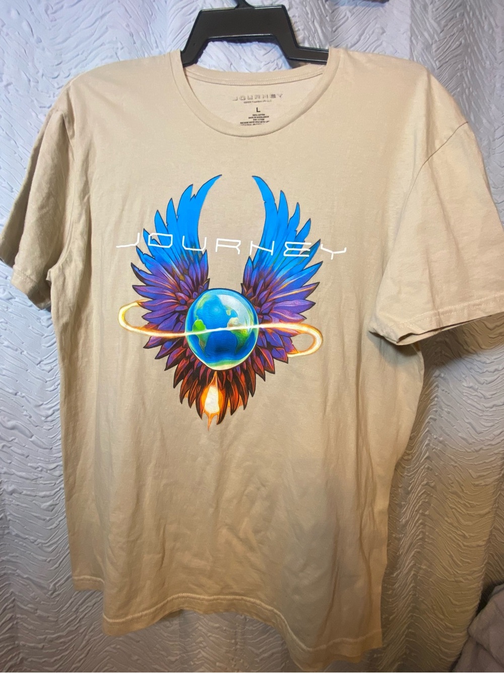 Graphic Tee - Beige Crew Neck Men's Shirt
